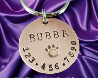 Custom Pet Tag - Personalized Dog Tag - Hand stamped