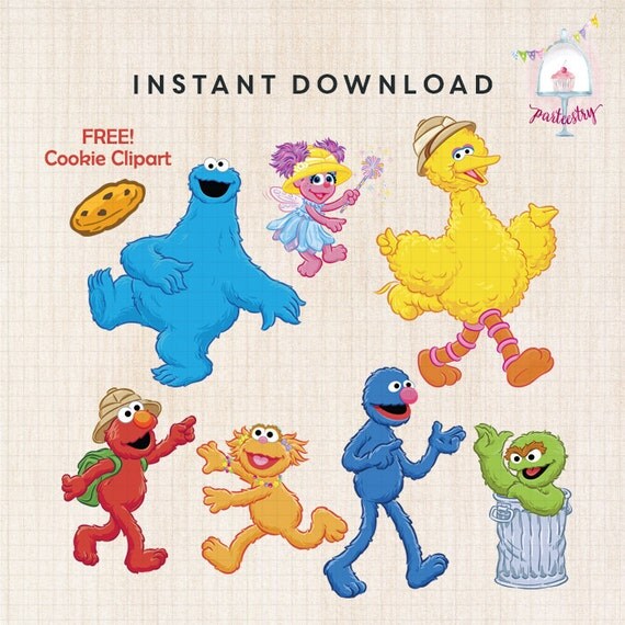 sesame street characters clipart