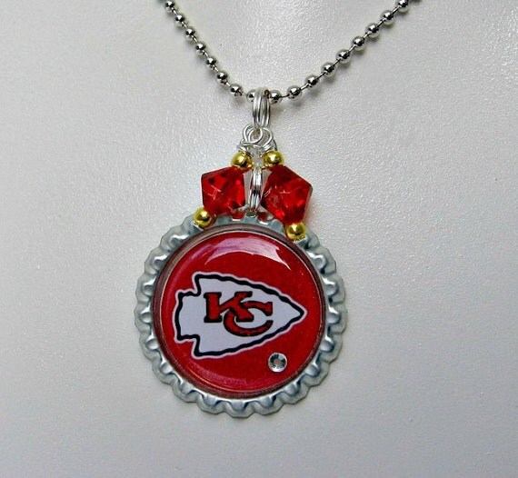 Kansas City Chiefs Football Necklace Kansas by SportsJewelryStudio