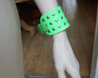 Vintage fluor studded cuff bracelet