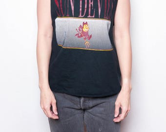 ASU shirt \\ Arizona shirt \\ 90s Crop Top Tee \\ College tshirt \\ Cropped t shirt \\ boxy top \\ Soft Tee \\ Boho Top \\ College Jersey