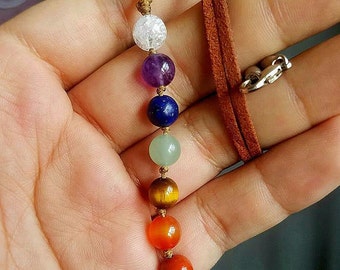Chakra Necklace, Chakra Gemstone Necklace, Chakra Pendant, Chakra Jewelry, Gemstone Chakra, Yoga Jewelry, Healing Necklace, Yoga Jewelry