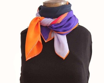 Hand painted crêpe de chine silk scarf