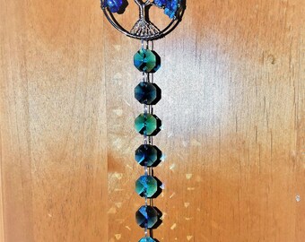 Tree of Life Sodalite & Crystal Suncatcher - Window Art