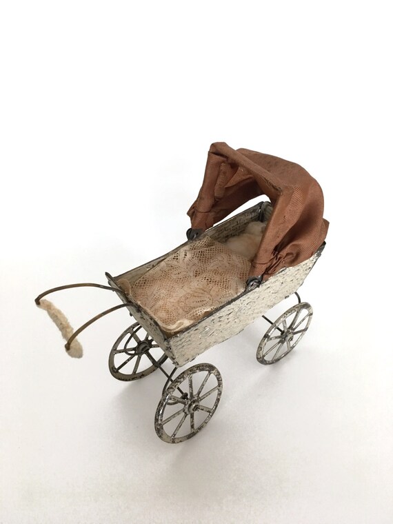 Antique Miniature Doll Carriage Doll Size Baby Carriage