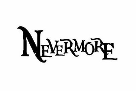 Nevermore Decal Edgar Allan Poe Poem Raven Quote Halloween