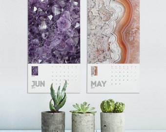 Mineral Photography Calendar 2017, Mineral Rocks, 2017 Calendar, Macro Photography, Wall Decor, Photo Calendar, Home Gifts, Printed Calendar