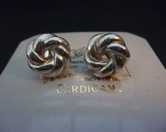 Vintage silver clip on earrings - 925 - sterling silver