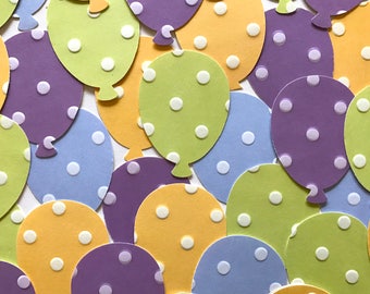 Large Balloon Shapes Birthday Party Confetti Kid's Party Decor Table Scatter Card making Embossed Polka Dots