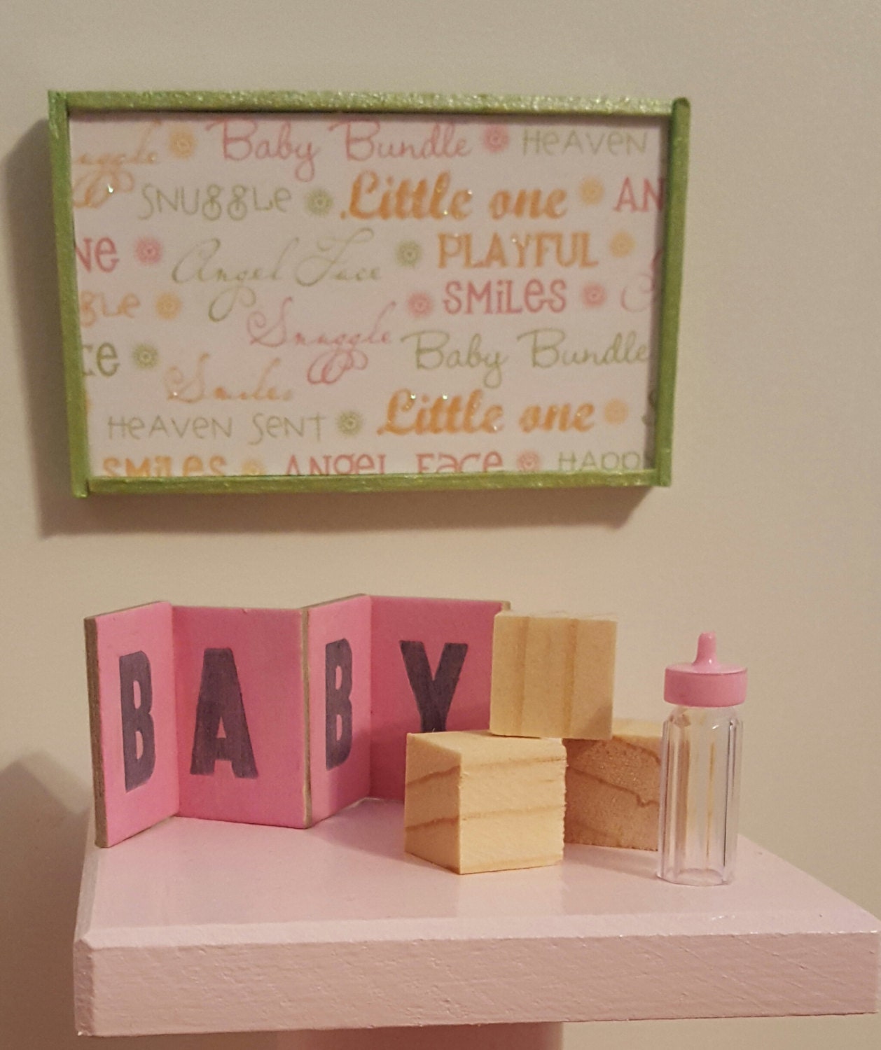 Doll house nursery set/ 1/6 scale nursery/ playscale nursery