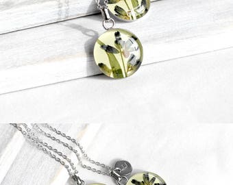 Personalized jewelry|for|women Personalized necklace for mother day gift Initial necklace Love necklace Lavender jewelry terrarium necklace
