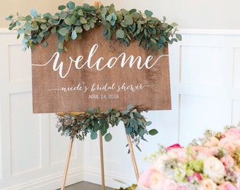 Welcome Sign - Bridal Shower Welcome Sign - Baby Shower Welcome Sign - Engagement Pary Sign - Wedding Signs - Wooden Wedding Signs - Wood