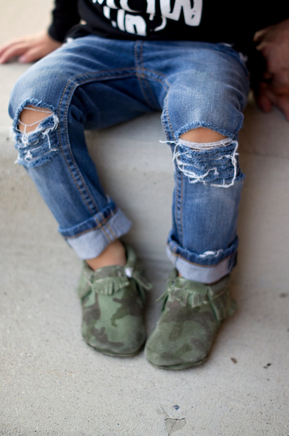 kids distressed jeans