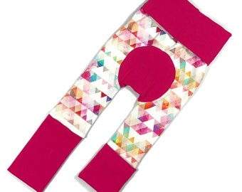 Triangle Maxaloones - Grow With Me Pants - Baby Leggings - Cloth Diaper Pants - Bum Pants - Toddler Pants - Baby Shower - Monkey Butt Pants