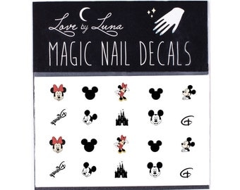 Disney Nail Decals / Disney Nails / Mickey Mouse Nail Decals / Minnie Mouse Nail Decals / Mickey Mouse Nails / Walt Disney Nails