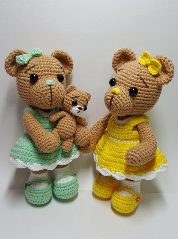 crochet pattern Bear with baby