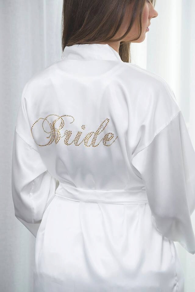 High Quality Wedding Bride Fancy Stone Robe Bridal Shower