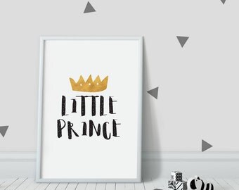 Nursery wall art ~ Baby boy gift ~ Kids art ~ Scandi poster ~ Minimalist print ~ Baby shower gift ~ Little Prince ~ Hoard Pretty Things