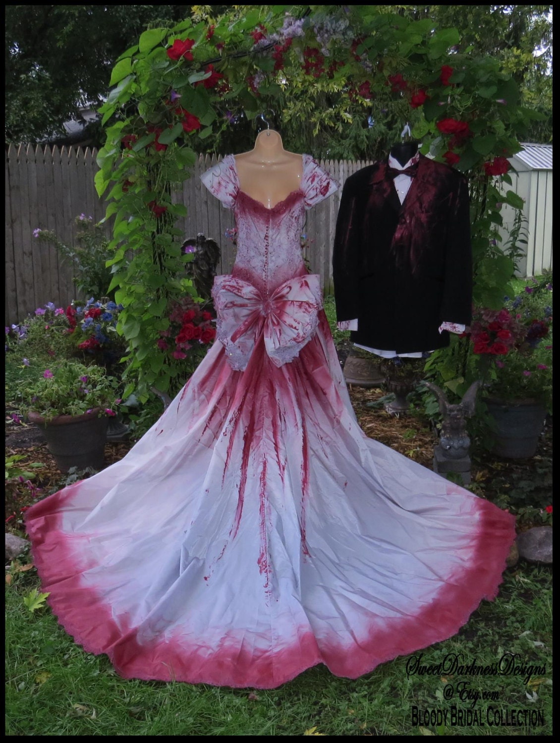 Bloody Bridal Gown Tim Burton Wedding Dress Bloody Vampire