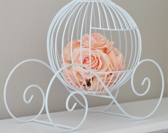 Cinderella Carriage Wedding Centerpiece. Fairytale Wedding Centerpiece or Card Holder. Pumpkin Carriage Baby's Room decor. Pick Your Color.