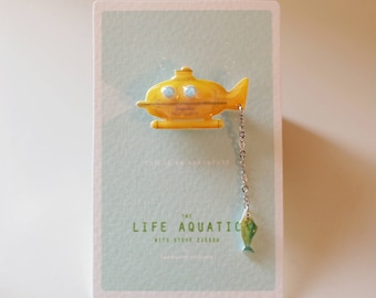 Jacqueline Deep Search Pin / Brooch - The Life Aquatic with Steve Zissou / Wes Anderson Pin / Jewerly / Submarine Pin / CHRISTMAS IN JULY
