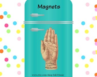 Retro Advertisement-Palmistry Hand-Refrigerator Magnet-Hand Magnets-Palmistry-Palm Reading-Gift Ideas