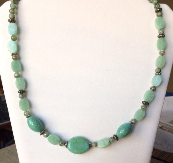 Sea Mist Green Gemstone Jewelry Set Mothers Day Gift Fashion