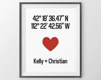 GPS Coordinates Gift For Couple New Home Gift Housewarming Gift Latitude Longitude House Gps Coordinates Sign Anniversary Gift For Couple