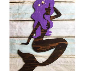 Mermaid Wood Wall Art lighted mermaid led wood wall art hand painted layered Mermaid Wood Wall Art lighted mermaid led wood wall art hand painted layered