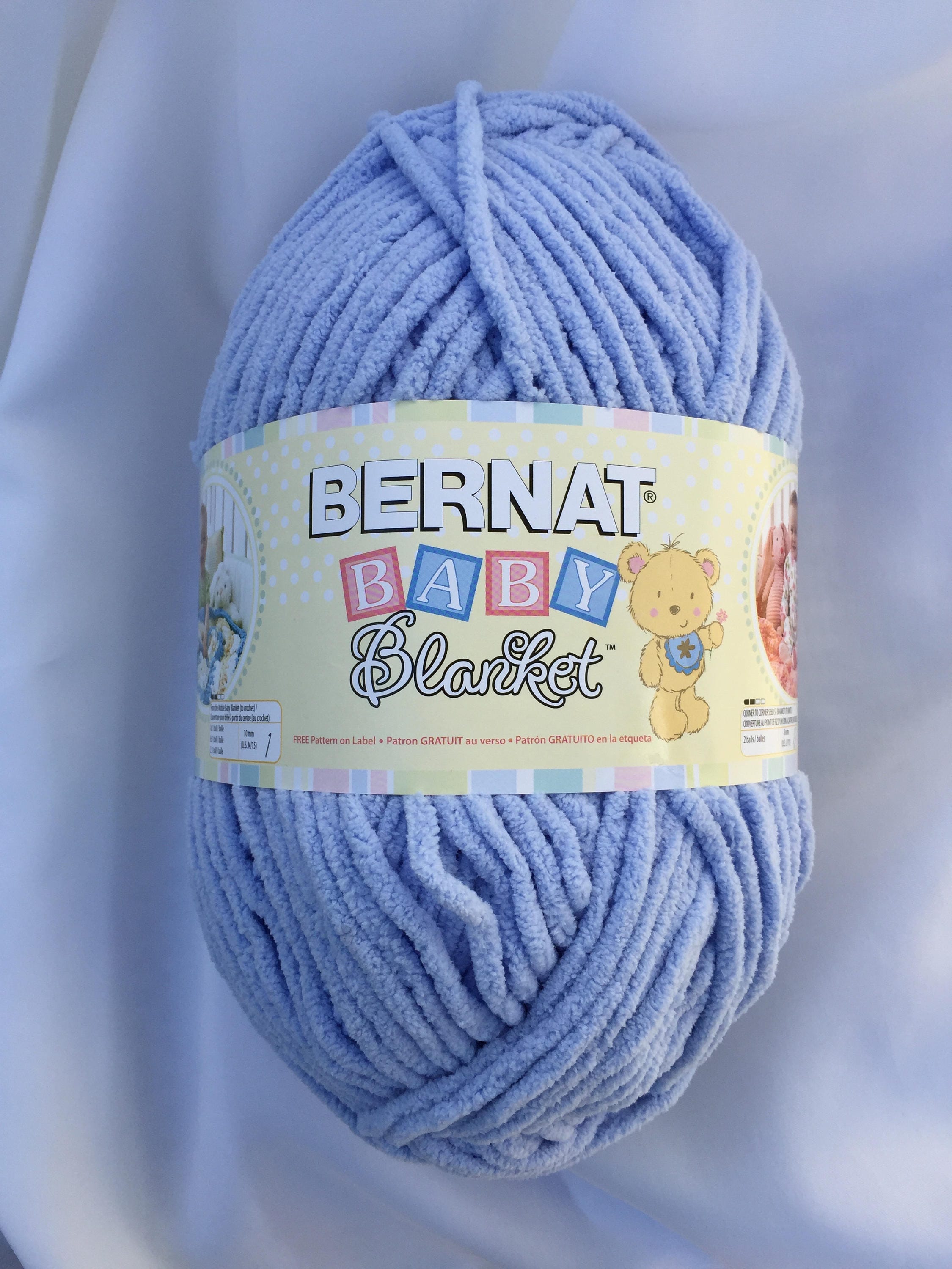 Baby Blue 04202 Bernat Baby Blanket Yarn 10.5 oz Skein