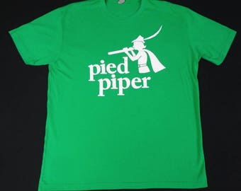 Pied Piper - Silicon Valley - funny humor - Green T-shirt