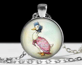 Jemima Puddle Duck Beatrix Potter Necklace Beatrix Potter Keychain