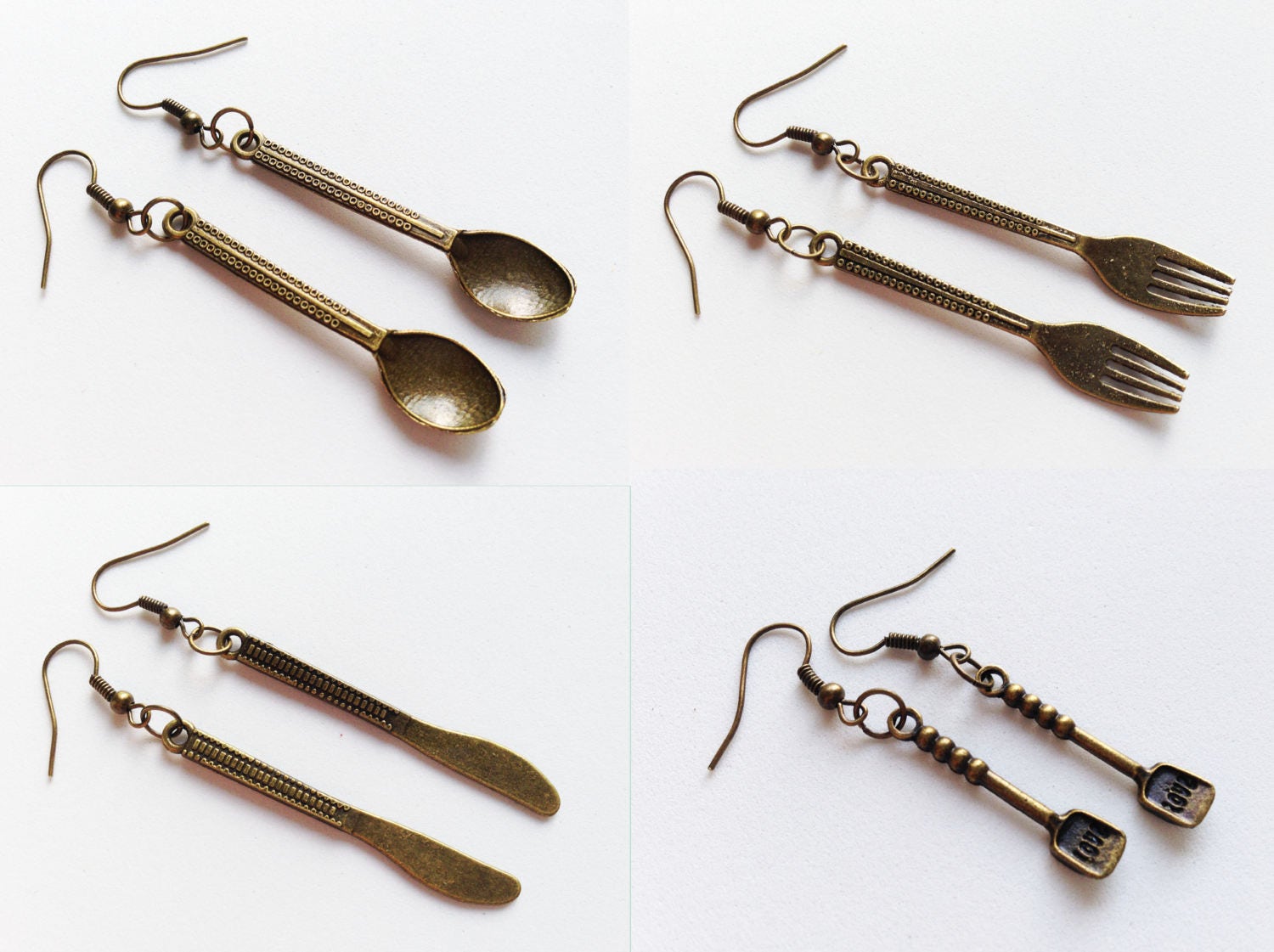 CUTLERY Earrings Cutlery Jewelry Spoon Earrings Fork Earrings