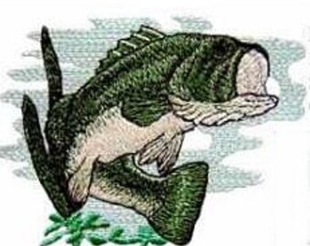 Bass Fish Embroidery Design