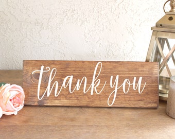 Rustic Thank You Wedding Sign - Thank You Wedding Photo Prop - Wedding Thank You Sign - Thank You Wedding Sign - Wood Thank You Sign - Prop