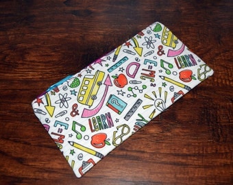 Back To School Pencil Zipper Case