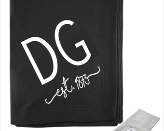 Delta Gamma // DG //Sorority Sweatshirt Fleece Blanket// Bid Day Gift // Big Little Gift // Greek & Sorority Gifts // Choose Color