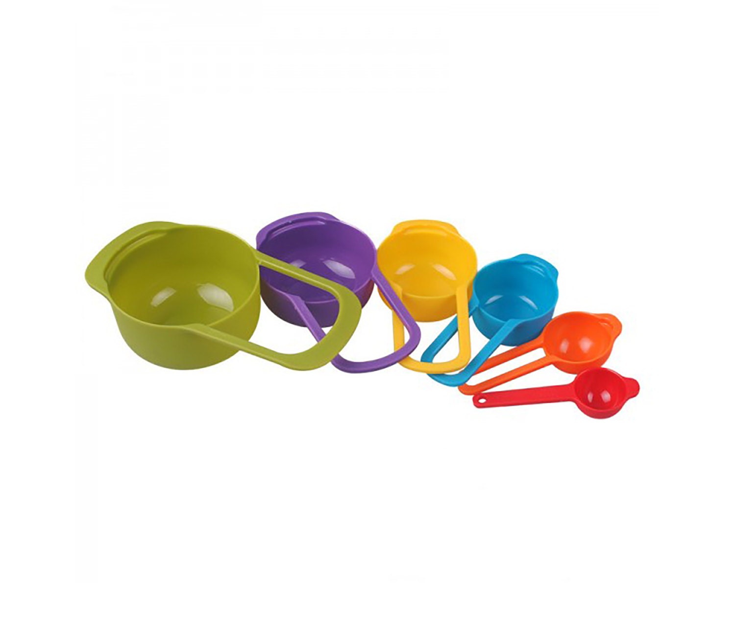 Measuring Cups / Rainbow Plastic Measuring Spoon Cup Set / Set of 6 Snap Together Measuring Cups