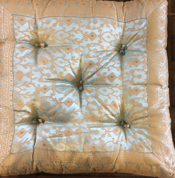 Baby Blue floor pillow moroccan floor pillow by TaraDesignLA