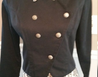 Lilia Smitty Western Wear Black Denim Studded Jacket. Size Small.