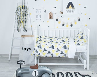 Triangle Bedding - Baby Bedding Crib Bedding Set Nursery Bedding