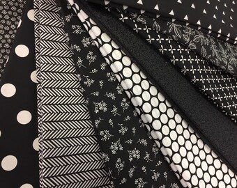 Black & White Fabric Bundle - 9 YARDS of Fabric!