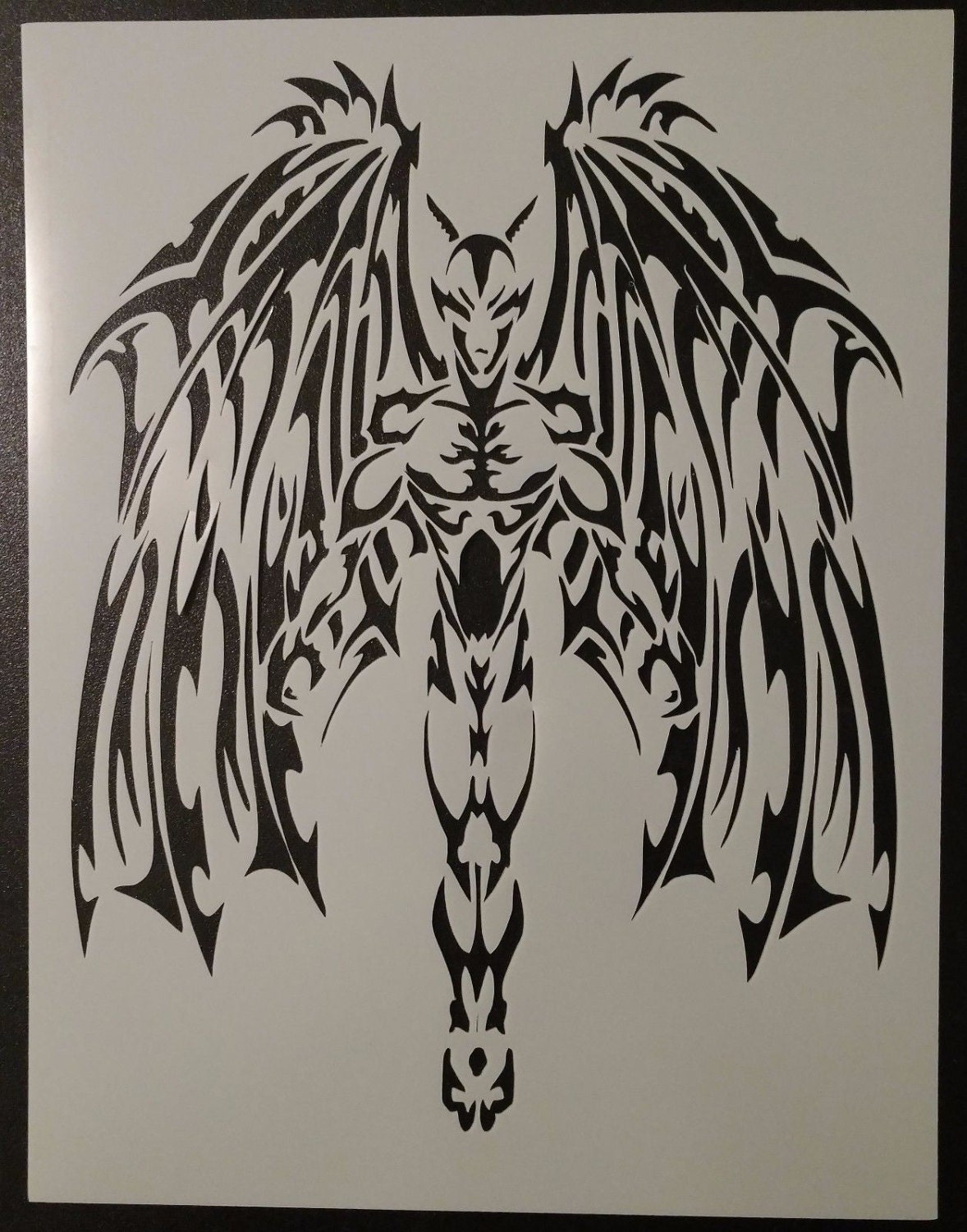 Winged Devil Wings Demon Wing Custom Stencil FAST FREE SHIPPING from ...