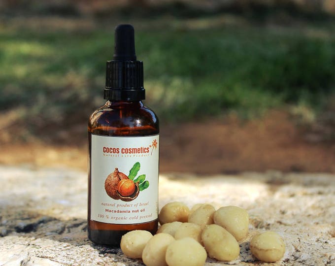 100% Pure Organic Macadamia Oil. Undiluted cold pressed, reduce skin irritations, scars, stretch marks, fine lines and wrinkles