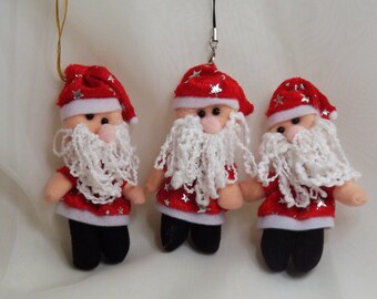 Santa - Handmade Threadwork Stuffed Christmas Ornament 04