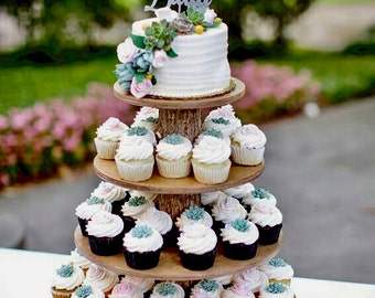 Rustic Cupcake Stand 4 Tier Tower Holder 50 Cupcakes 100 Donuts For Wedding Rustic Cupcake Stand 4 Tier Tower Holder 50 Cupcakes 100 Donuts For Wedding