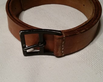 Items similar to SWISS ARMY 1970 Leather Belt, Swiss Military Saddle ...