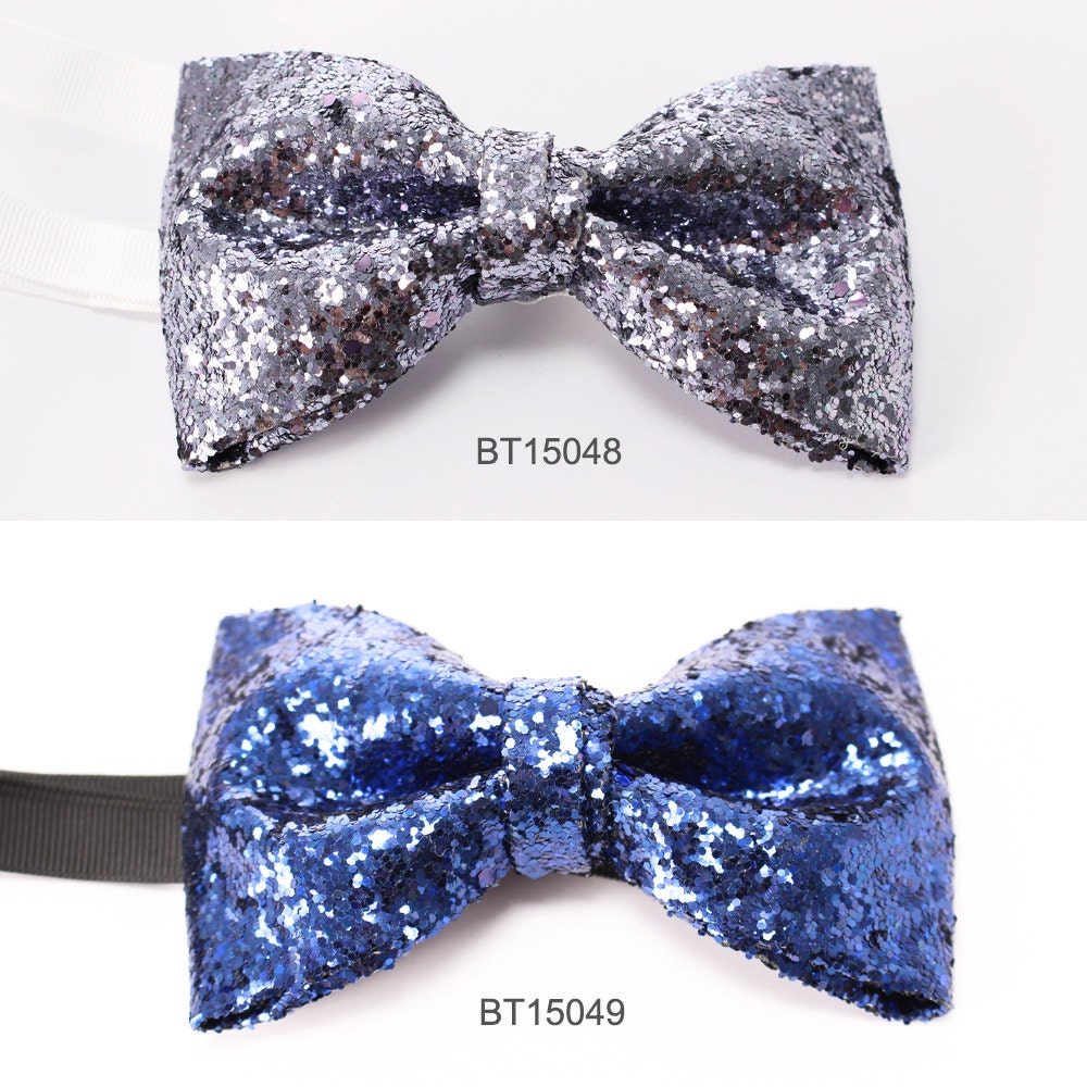 burgundy glitter bow tie