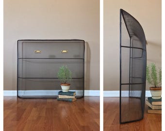 Vintage Fireplace Screen / wrought Iron Fireplace Screen / Metal Fireplace Screen / Fireplace Decor / Fireplace Fan / Fireplace Fender