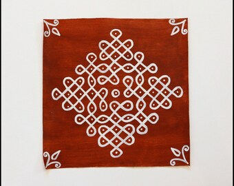 Indian Floor art, Rangoli art, Mandala, Wall Art, Hindu Wall Decor, Diwali decor, Navrathri/Navratri decor/Indian wedding decor Kolam